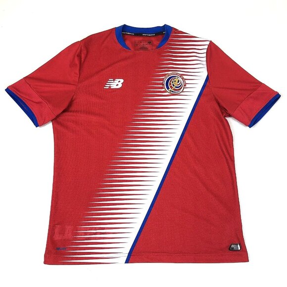 Costa Rica National Team Soccer Football Red Team Jersey New Balance Medium - Picture 10 of 10